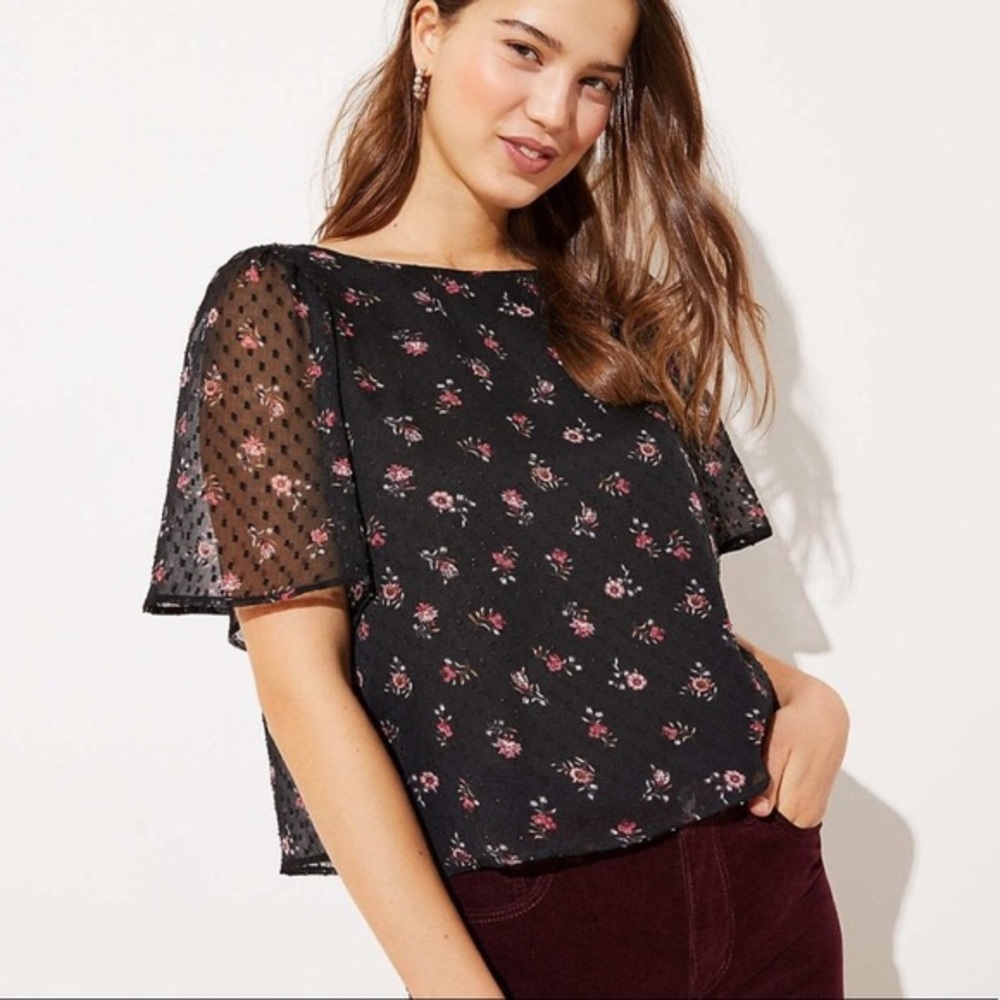 LOFT Flora Bow Back Top